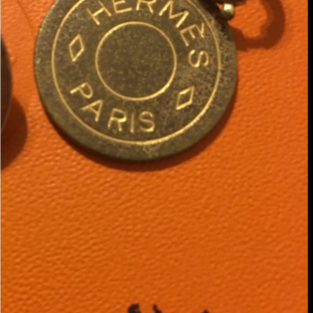Hermes Gold plate 12mm pendant for chain necklace or bracelet charm Unisex .